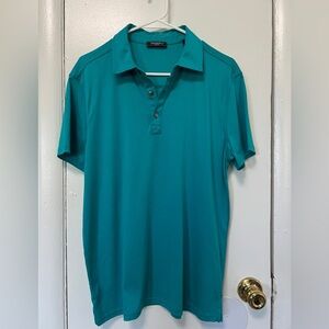 Saks Fifth Avenue Teal Women’s Polo Shirt Size Medium